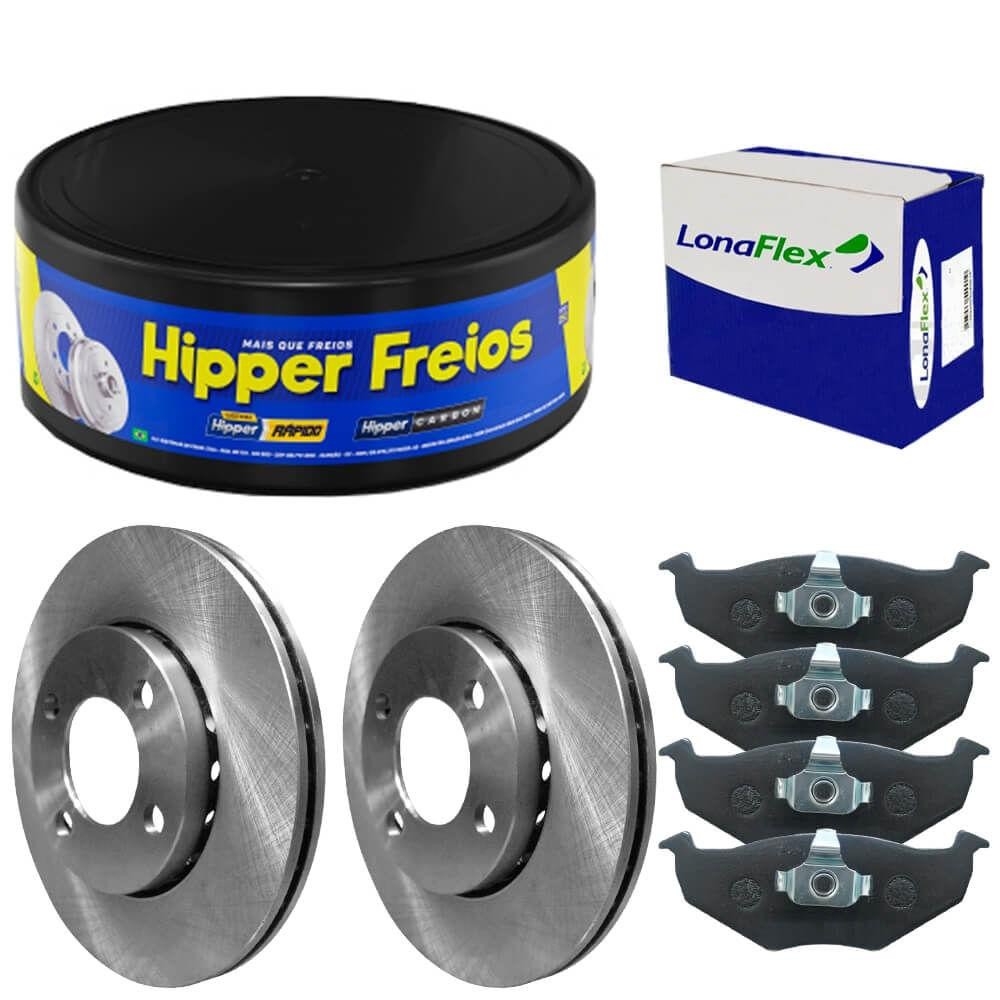 Kit Freio Voyage 2009-2011: Pastilha + Disco Ventilado