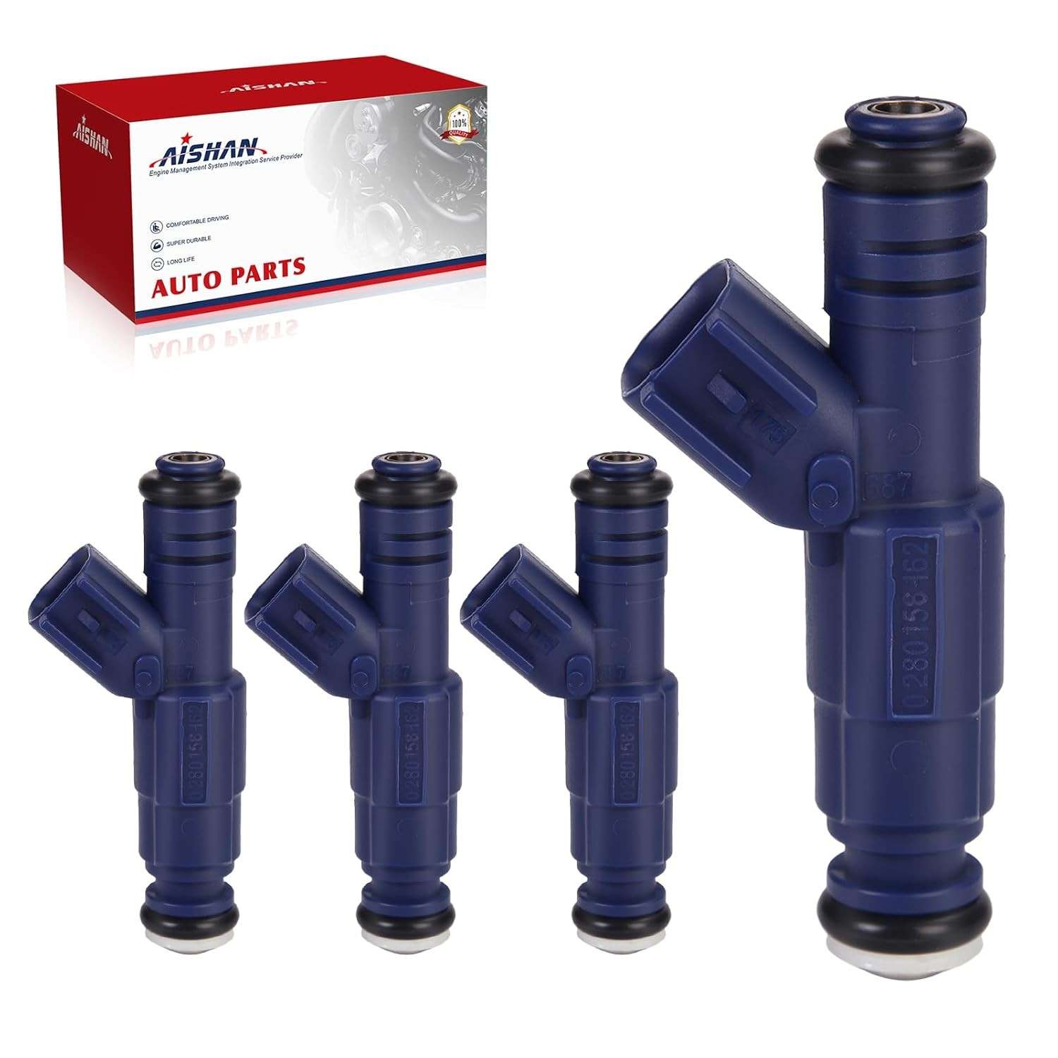 Kit 4 Bicos Injetores 4 Furos Ford Escape/Focus, Mazda Tribute, Mercury Mariner L4 2.0L/2.3L