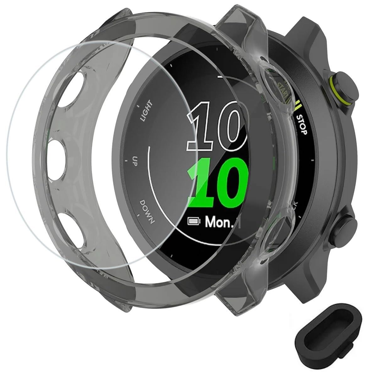 Kit Essencial Garmin Forerunner 55: Capa Case Fumê + Película Protetora
