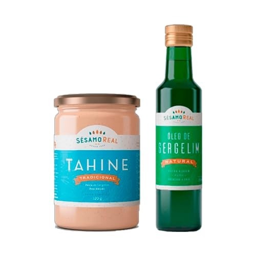Kit Tahine Tradicional 320g e Óleo de Gergelim 250ml Sésamo Real