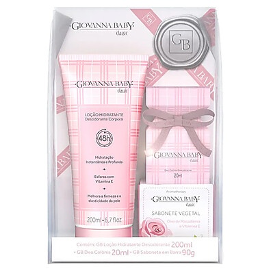 Kit Giovanna Baby Classic: Hidratação, Perfume e Limpeza em Um Só