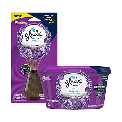 Kit Glade Lavanda: Difusor + Gel Perfumador