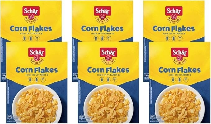 Kit 6 Cereal Corn Flakes Flocos Milho sem Glúten 250g Schar
