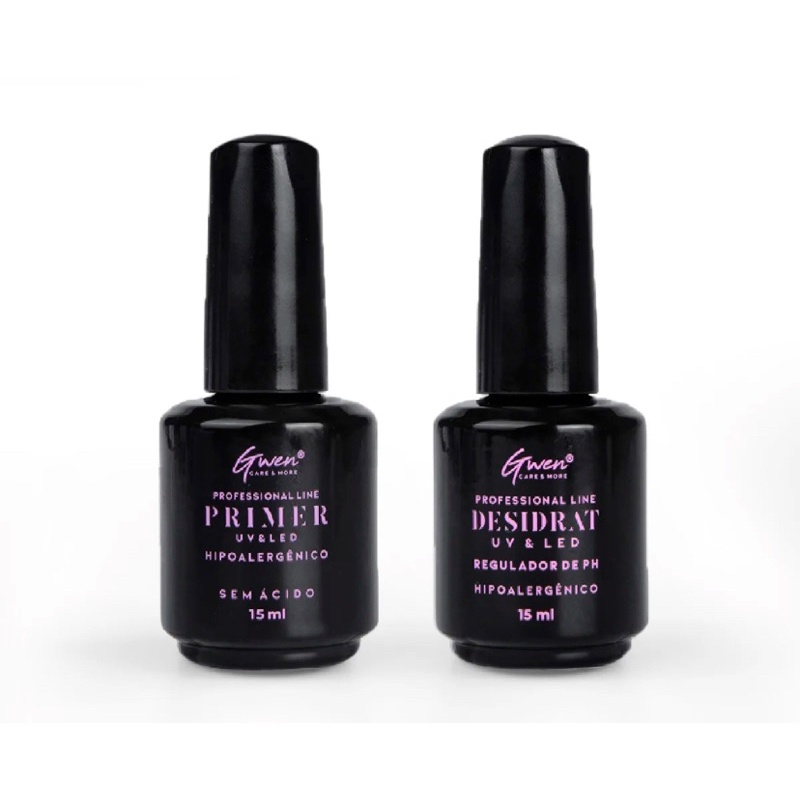 Kit Gwen Desidrat e Primer: Preparação Profissional para Unhas Perfeitas