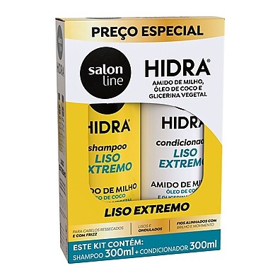 Kit Hidra Amido de Milho Salon Line – Hidratação e Alinhamento em 1 Só!