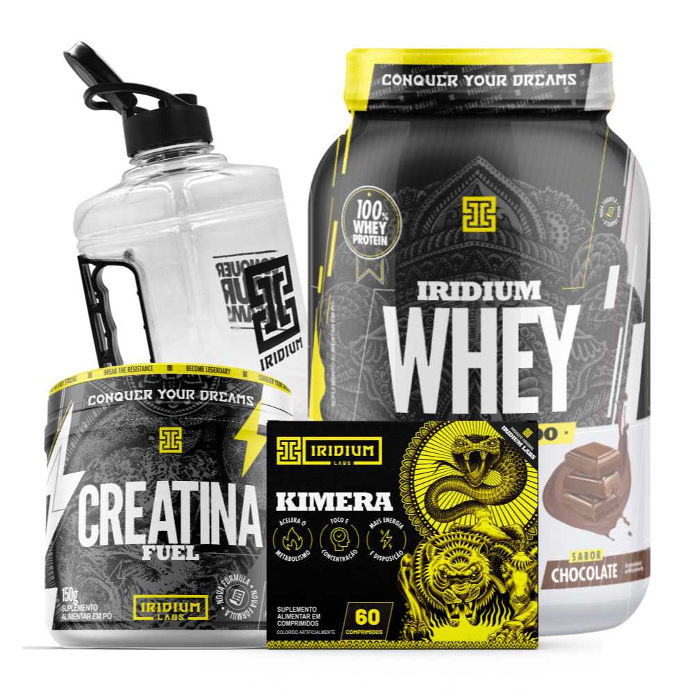 Kit Hipertrofia Total: Whey, Thermo & Creatina