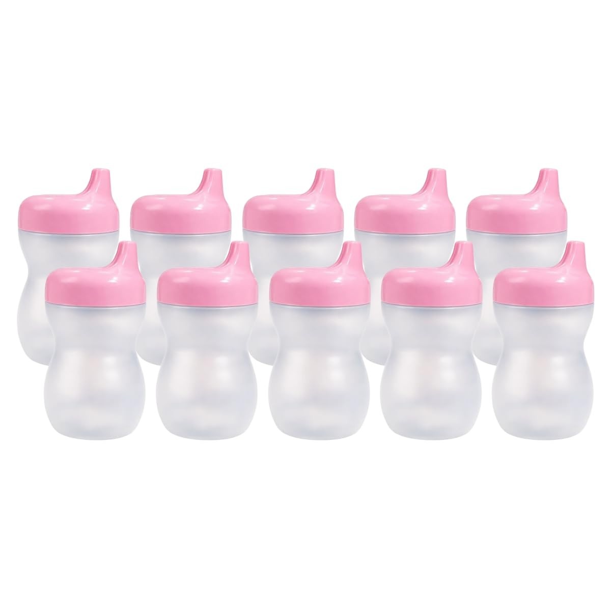 Kit 10 Copos Infantis com Bico de Transição - 350ml | Seguro, Livre de BPA, Ideal para Suco e Água