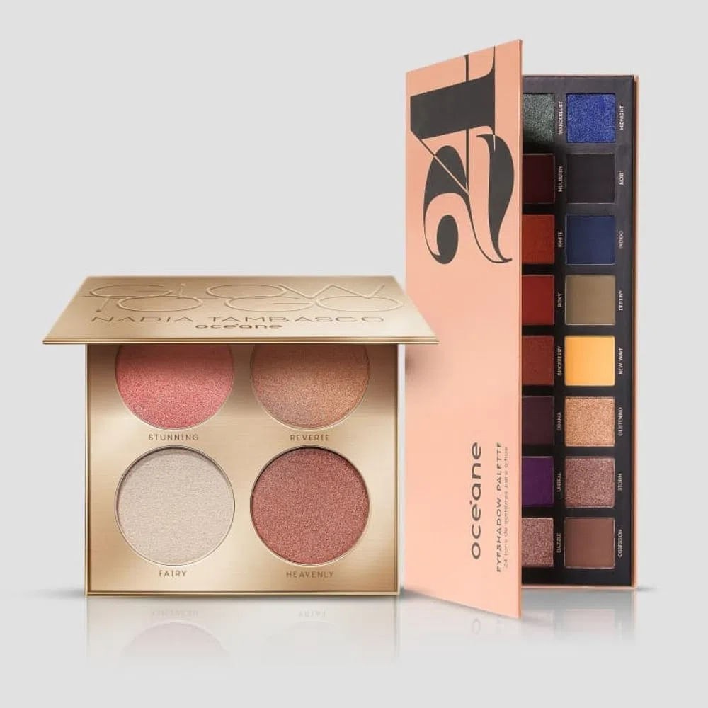 Kit Iluminador + Sombras Océane: Glow Perfeito!