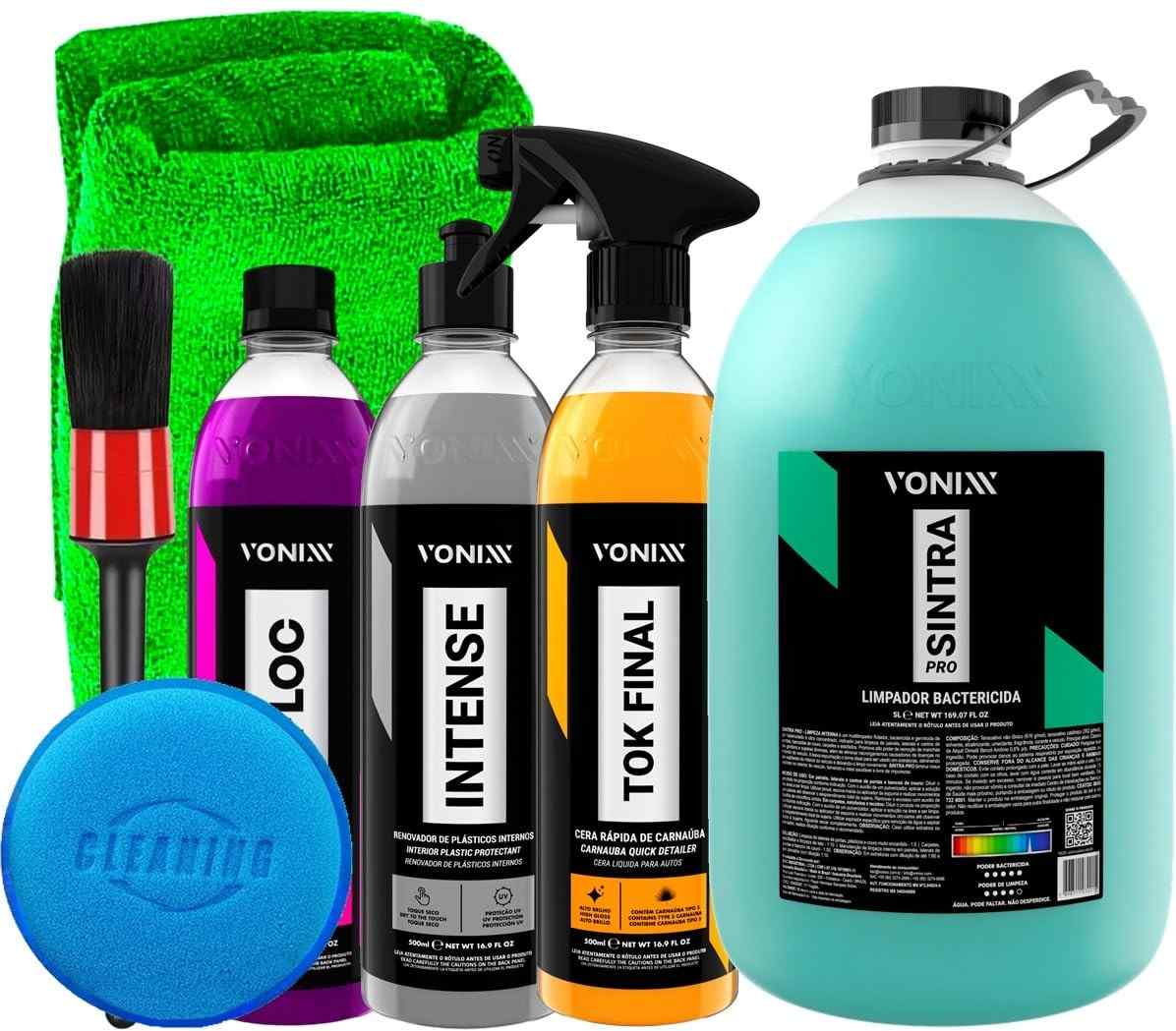 Kit Detalhamento Essencial Vonixx: Limpeza Profunda e Brilho Impecável