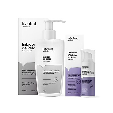 Kit Inibidor Pelos + Sérum Clareador Labotrat – Pele Lisa e Clara
