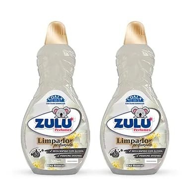 Kit Limpador Zulu Perfumes Coala Chá Branco 500ml - 2 Unidades com Perfumação Intensa