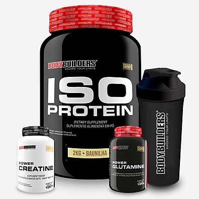 Kit Iso Protein + Creatina + Glutamina - Bodybuilders