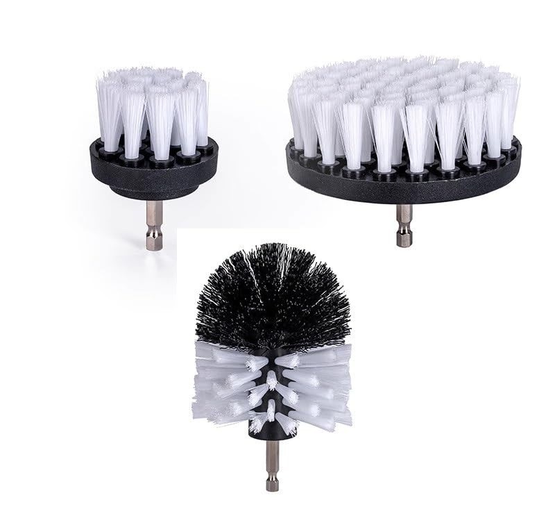 Kit 3 Escovas Rotativas Macias para Limpeza de Sofá e Estofados - Karbox