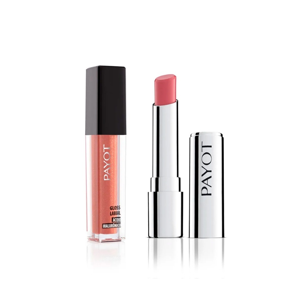 Kit Lábios Payot: Gloss Ibiza + Batom Rosa Chá