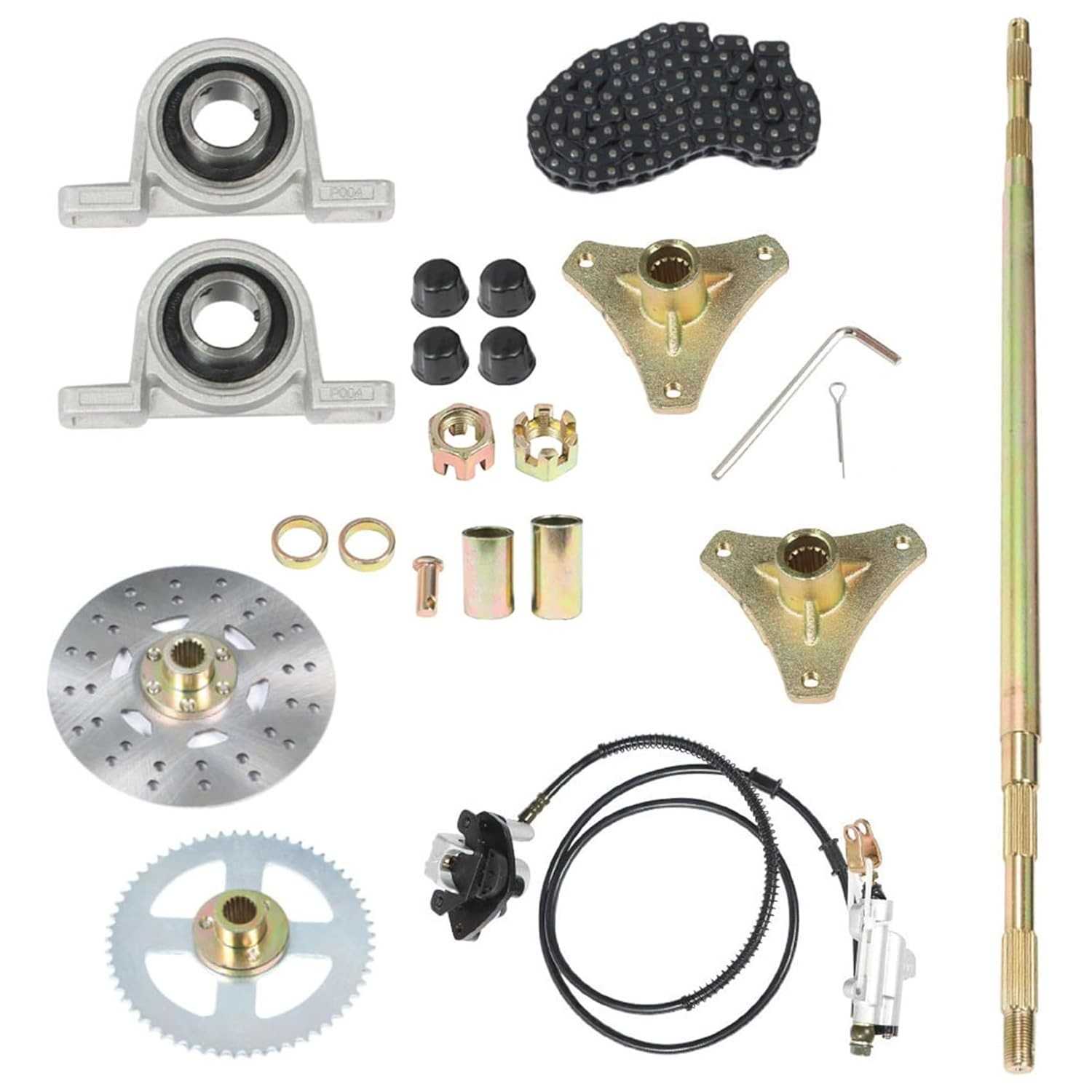 Kit Eixo Traseiro Completo para Drift Trike e Go Kart 50cc-90cc - Labwork