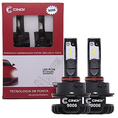 Kit Lâmpadas Super LED Plus HB4/HB3 6000LM – Iluminação Potente e Econômica