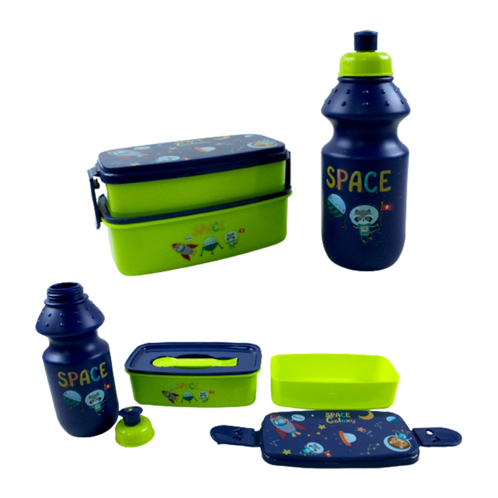 Kit Lancheira Infantil com Marmita, Colher e Garrafa Escolar – Prático e Encantador!