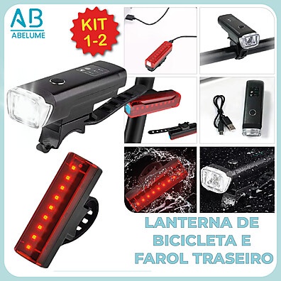 Kit Lanterna Bike: Segurança Noturna Garantida!
