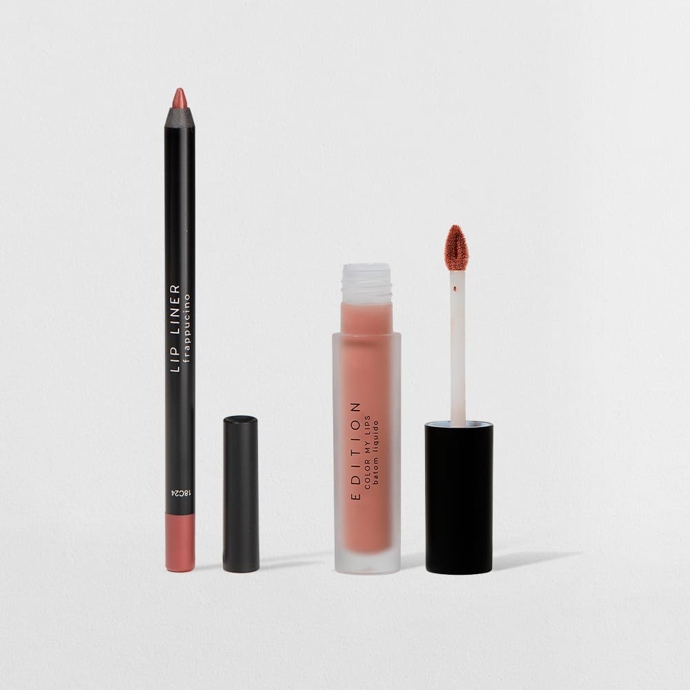 Kit Lápis Labial Marrom + Batom Nude Océane Edition: Complete seu look nude com longa duração