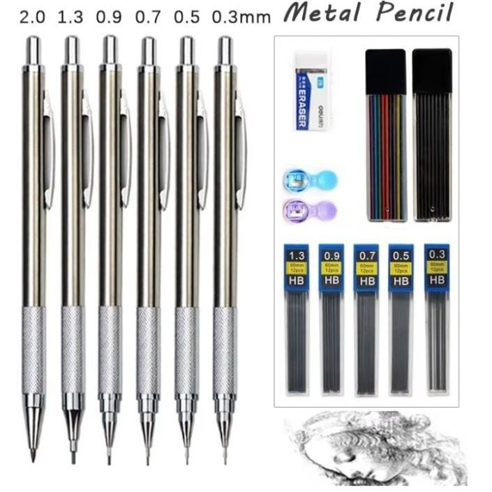 Kit Lapiseiras Profissional: Precisão em Aço Inox