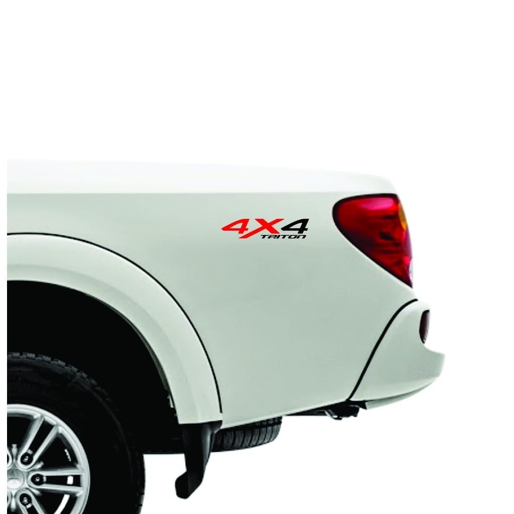Kit 2 Adesivos 4x4 Mitsubishi L200 Triton Lateral - Estilo e Personalidade Off-Road