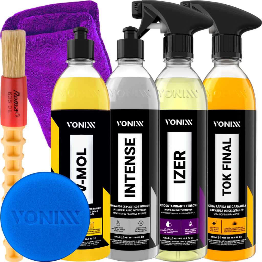 Kit Lavagem Automotiva Completo V-Mol: Brilho e Proteção!