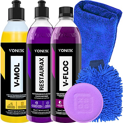 Kit Lavagem Automotiva Vonixx: Limpeza Total!
