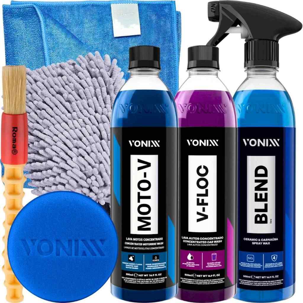 Kit Lavagem Moto Vonixx: Limpeza Total!