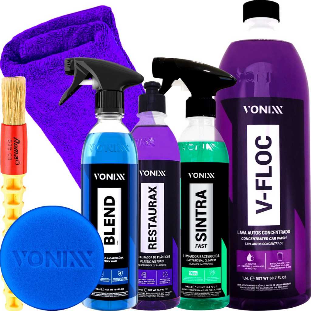 Kit Lavagem Vonixx: Limpeza Total e Brilho!