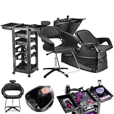 Kit Lavatório Cabelo Champ Dompel + Cadeira Primma: Complete seu salão com conforto e qualidade