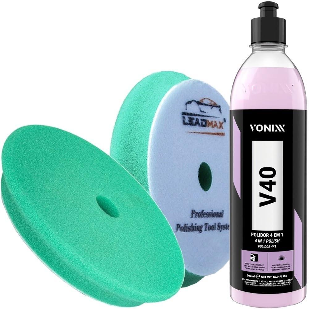 Kit V40 500ml Vonixx Boina de Espuma Corte Pesado 5 Polegada Leadmax