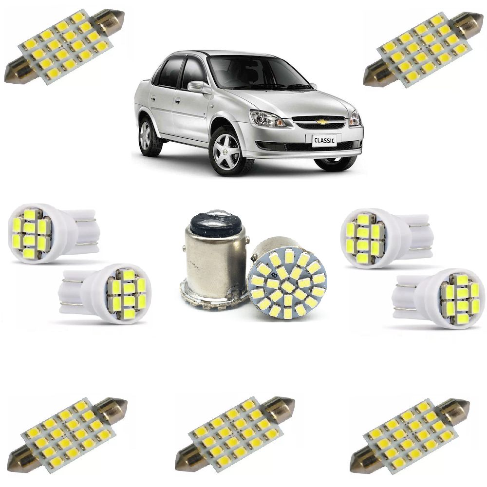 Kit LED Corsa Classic: Ilumine Seu Sedan!