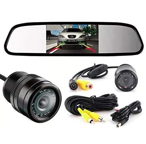 Kit Espelho Retrovisor com Tela Integrada e Câmera de Ré 10 LEDs: Segurança e Visibilidade