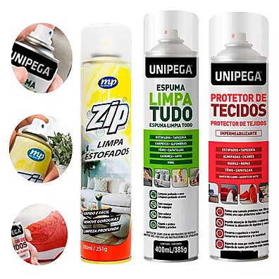 Kit Limpeza à Seco: 3 Sprays para um Lar Impecável
