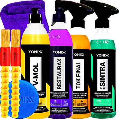 Kit Limpeza Automotiva Completo: V-Mol, Tok Final e Mais!
