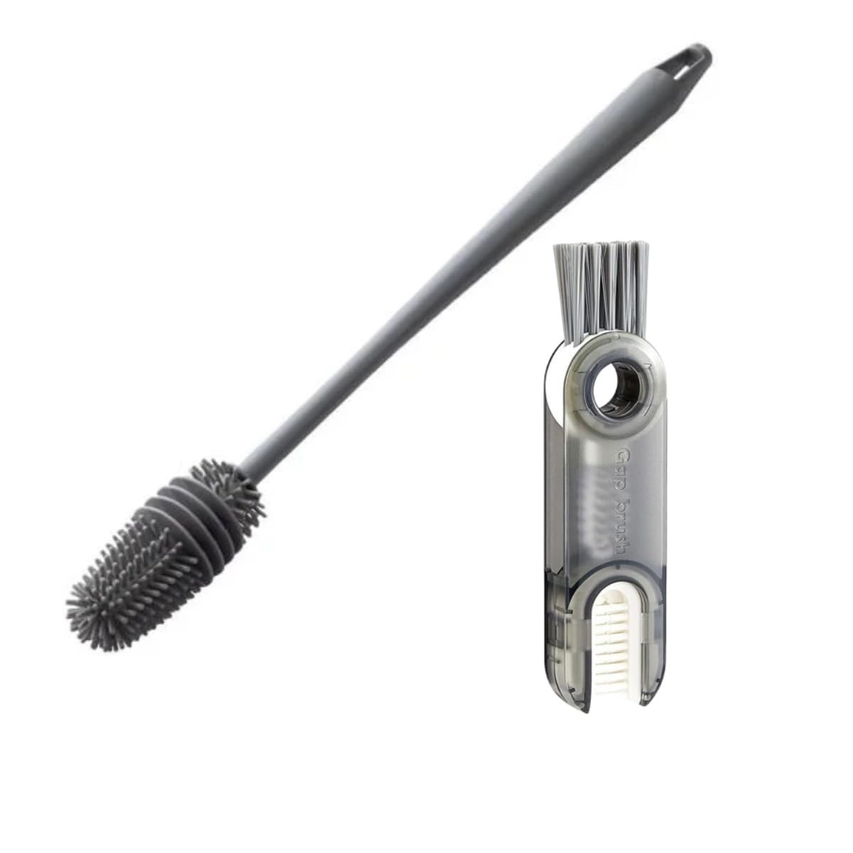 CLICKBRUSH Kit Escovas de Limpeza Multiuso para Garrafas, Copos e Mamadeiras | 3 em 1 com Design Ergonômico