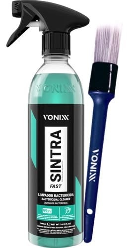 KIT Sintra Fast Limpador Bactericida + Pincel Detalhamento Interno Vonixx - Limpeza Profunda e Segura