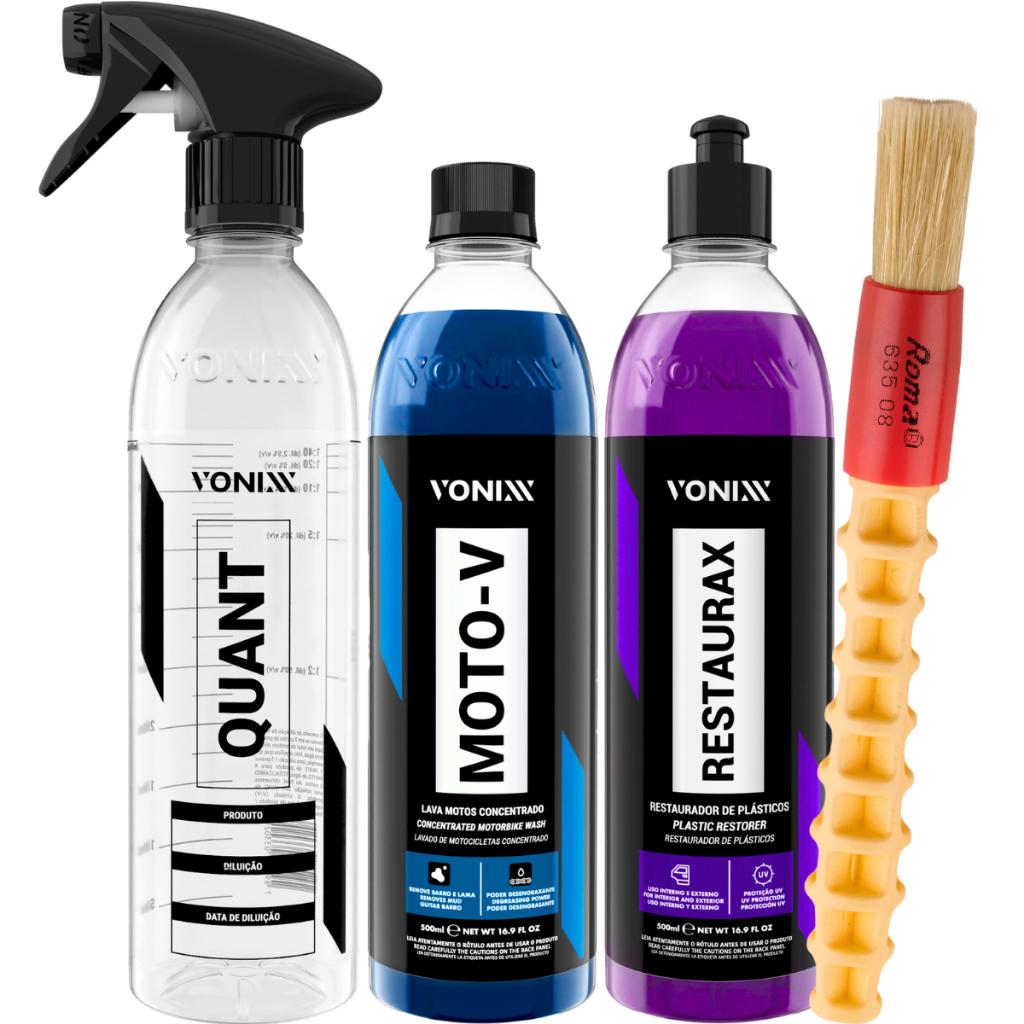 Kit Limpeza Moto Vonixx: Lave e Revitalize!