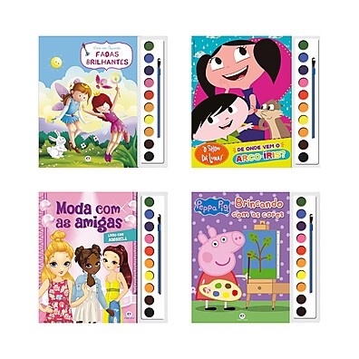 Kit Livros Aquarela Amigas: Diversão e Cores!