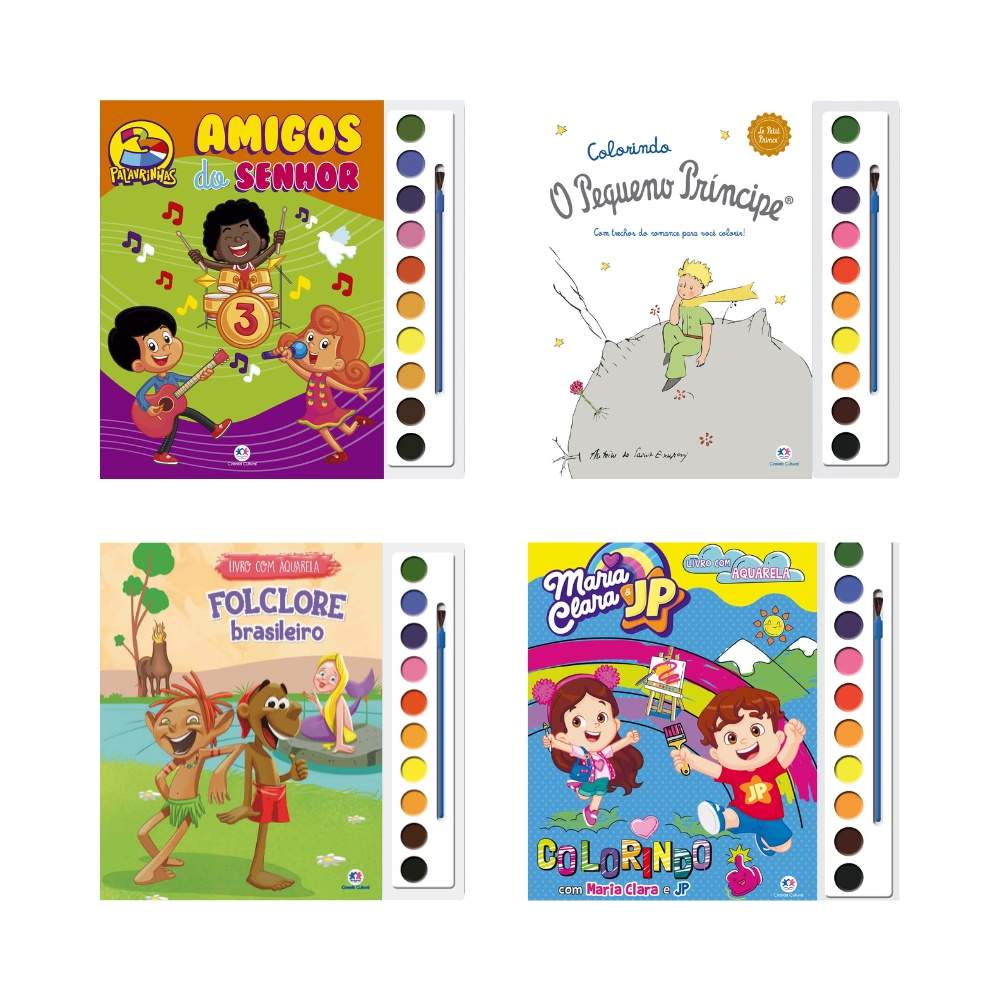 Kit Livros Aquarela Divertido: Cores e Histórias!