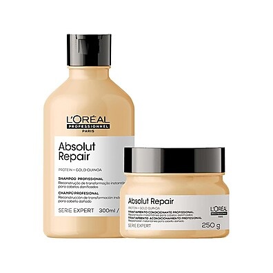 Kit L'Oréal Absolut Repair Gold Quinoa: Reparação Total para Cabelos Danificados