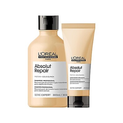 Kit L'Oréal Gold Quinoa: Reparação Profunda para Cabelos Danificados