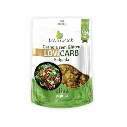 Kit 2X: Granola Salg Azeite/Páprica Low Carb Leve Crock 200g