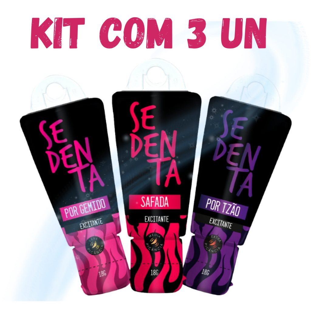 Kit Lubrificante 3 em 1 Pepper Blend: Tesão, Gemido e Safada