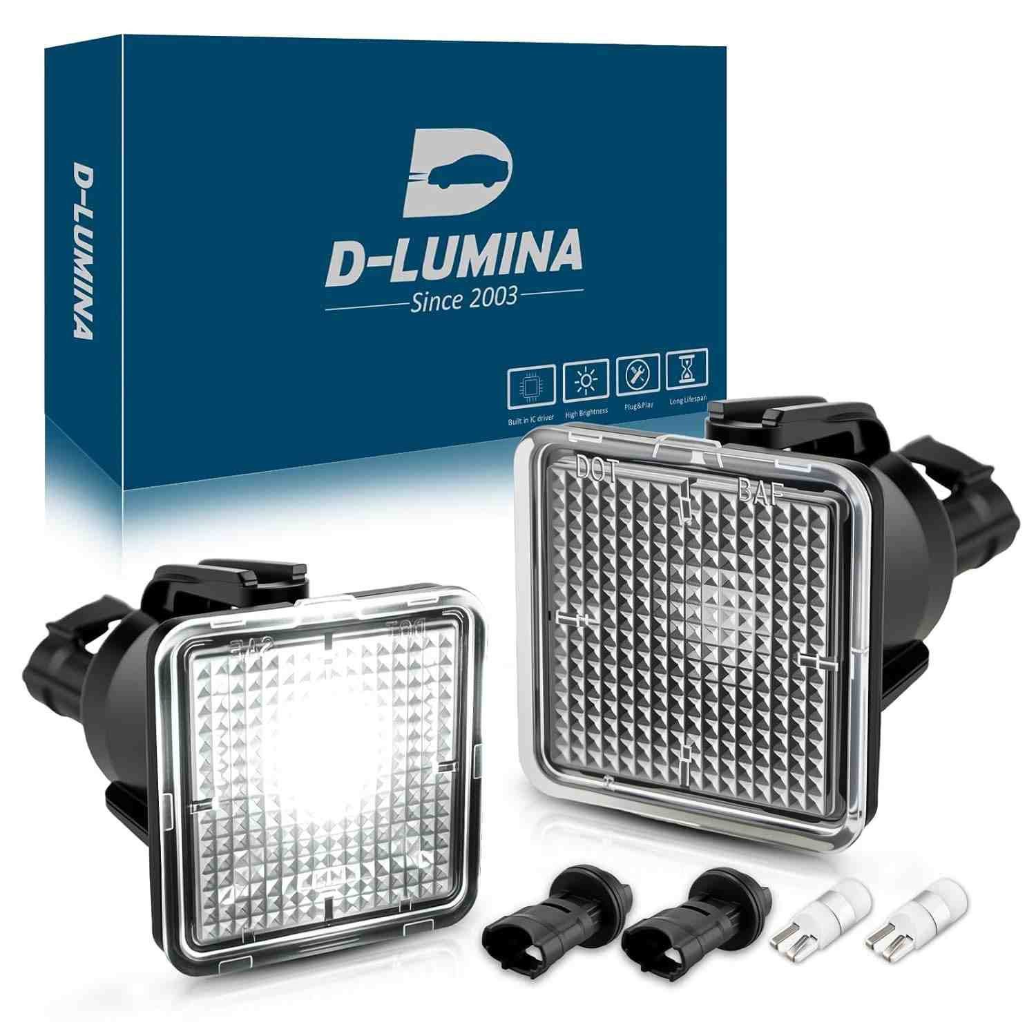 D-Lumina: Kit 2 Lâmpadas LED Placa para Toyota Tacoma & Tundra (2014-2023) - Iluminação 6x Mais Brilhante!