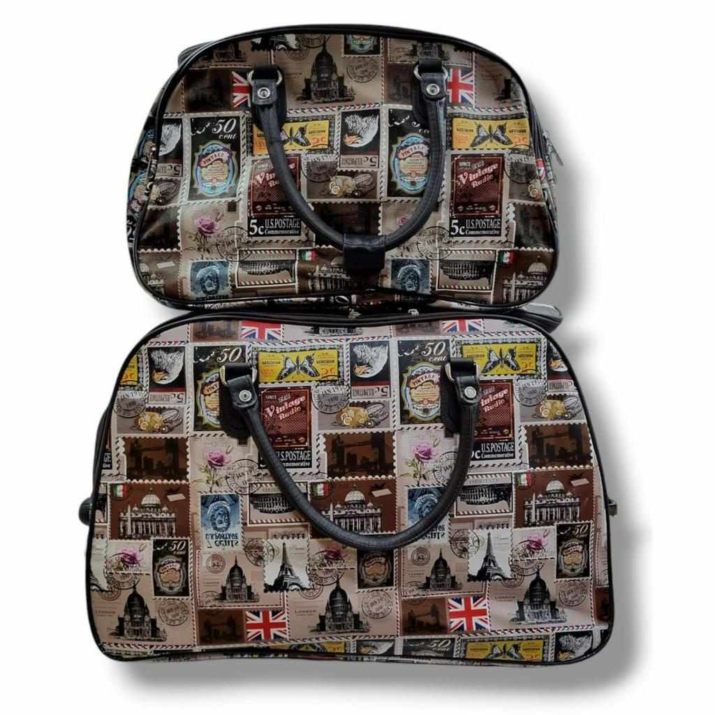 Kit Mala de Viagem + Malinha de Mão em Couro Sintético: O Essencial para Sua Jornada