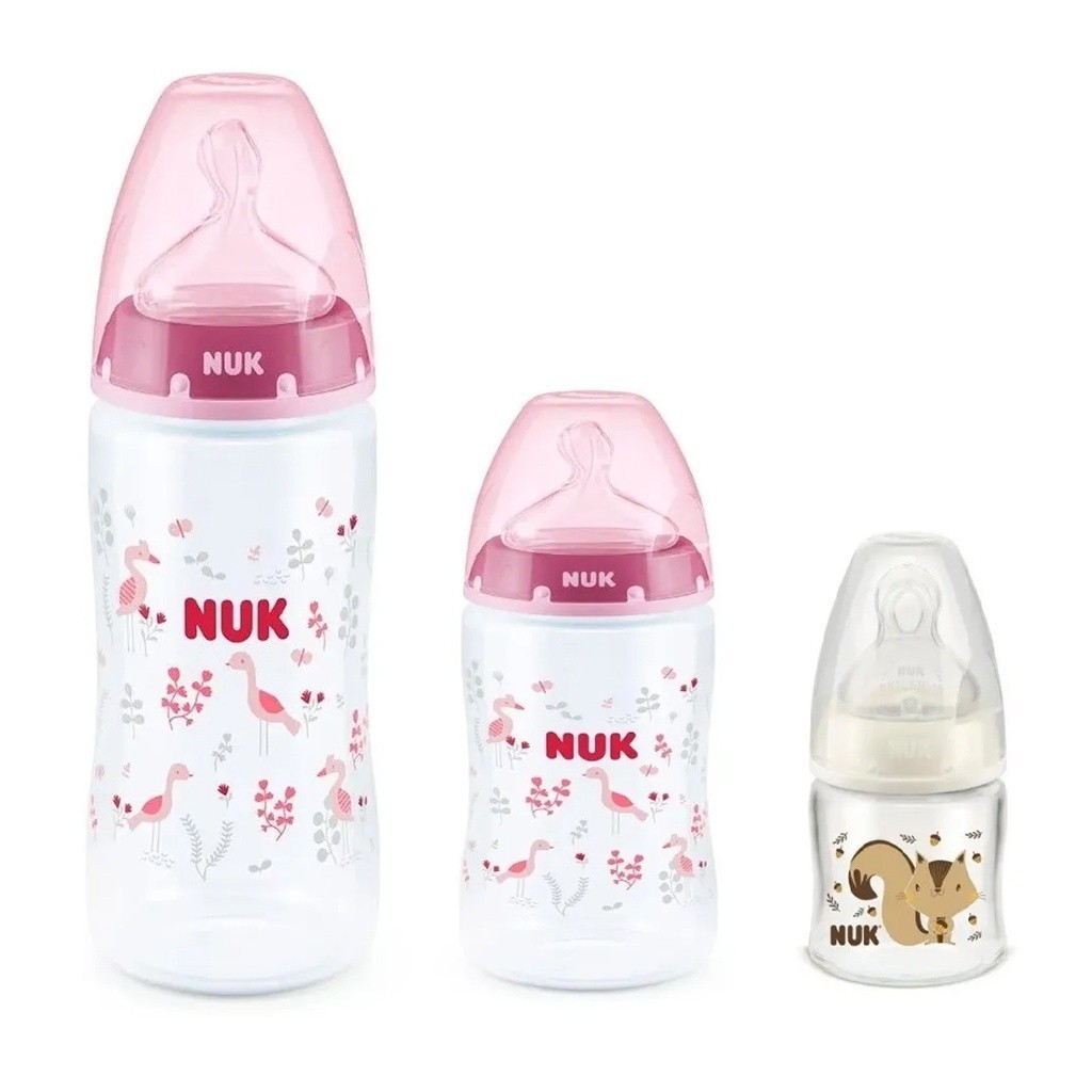 Kit Mamadeiras NUK First Choice: 3 Tamanhos para o Bebê!