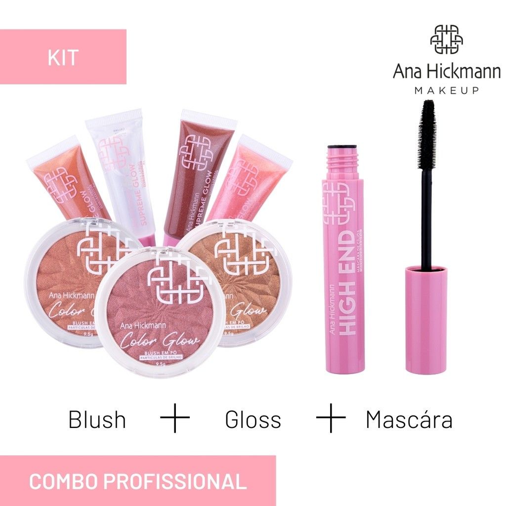 Kit Maquiagem Ana Hickmann: Gloss, Blush & Máscara!