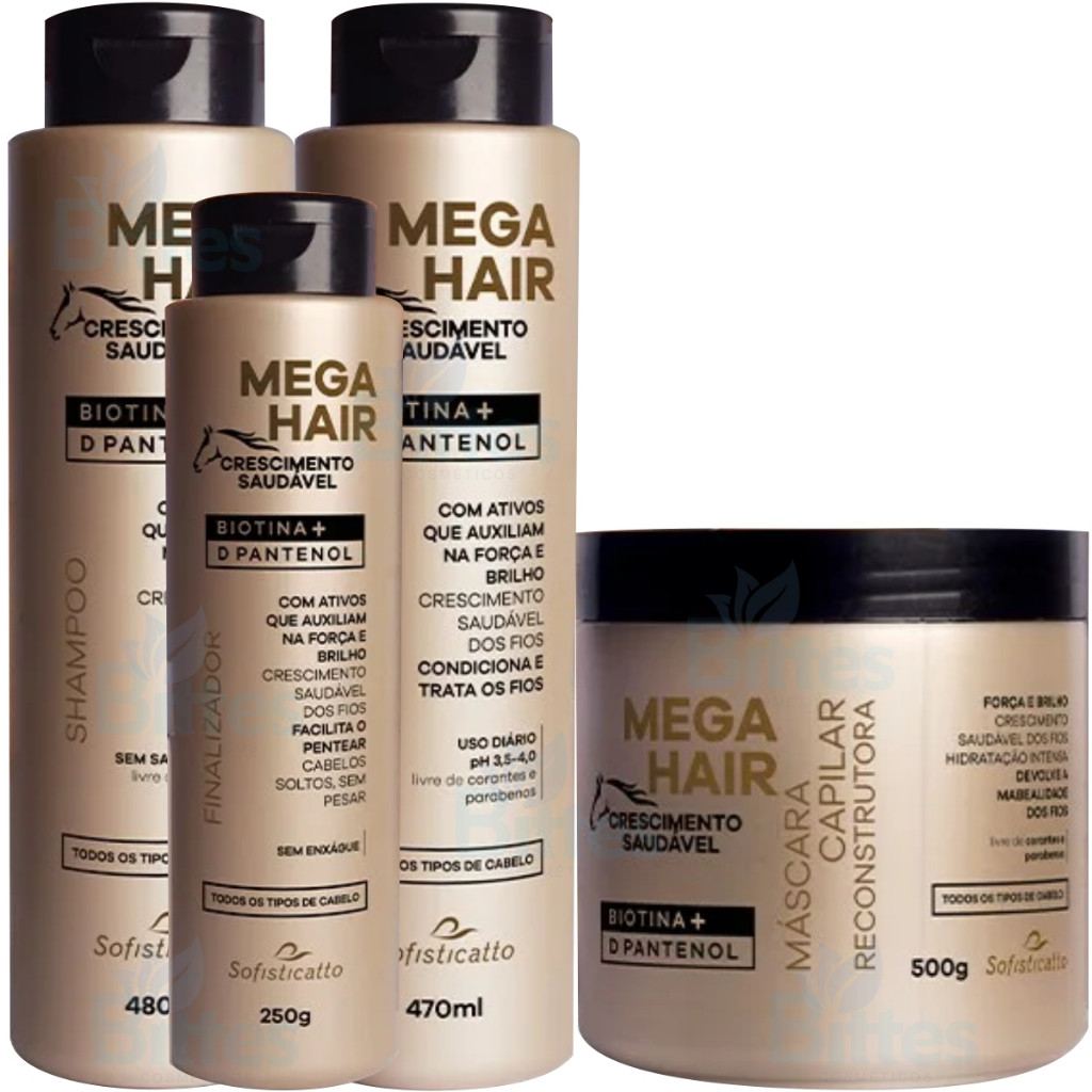 Kit Mega Hair Sofisticatto: Crescimento Saudável e Cabelos Fortes