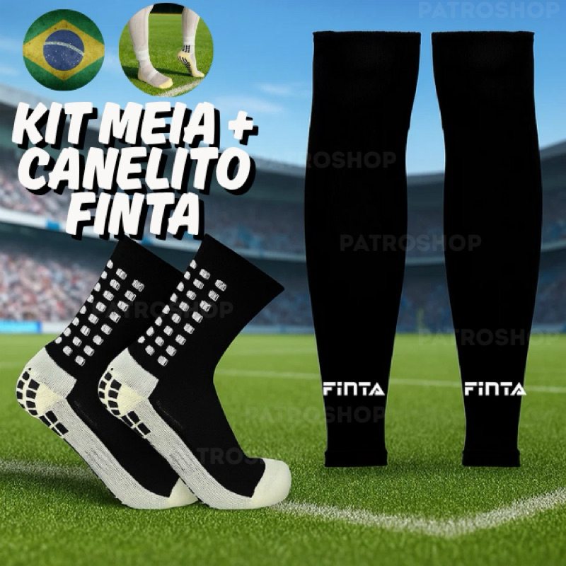 Kit Meia Antiderrapante Finta: Estabilidade e Conforto para o Campo